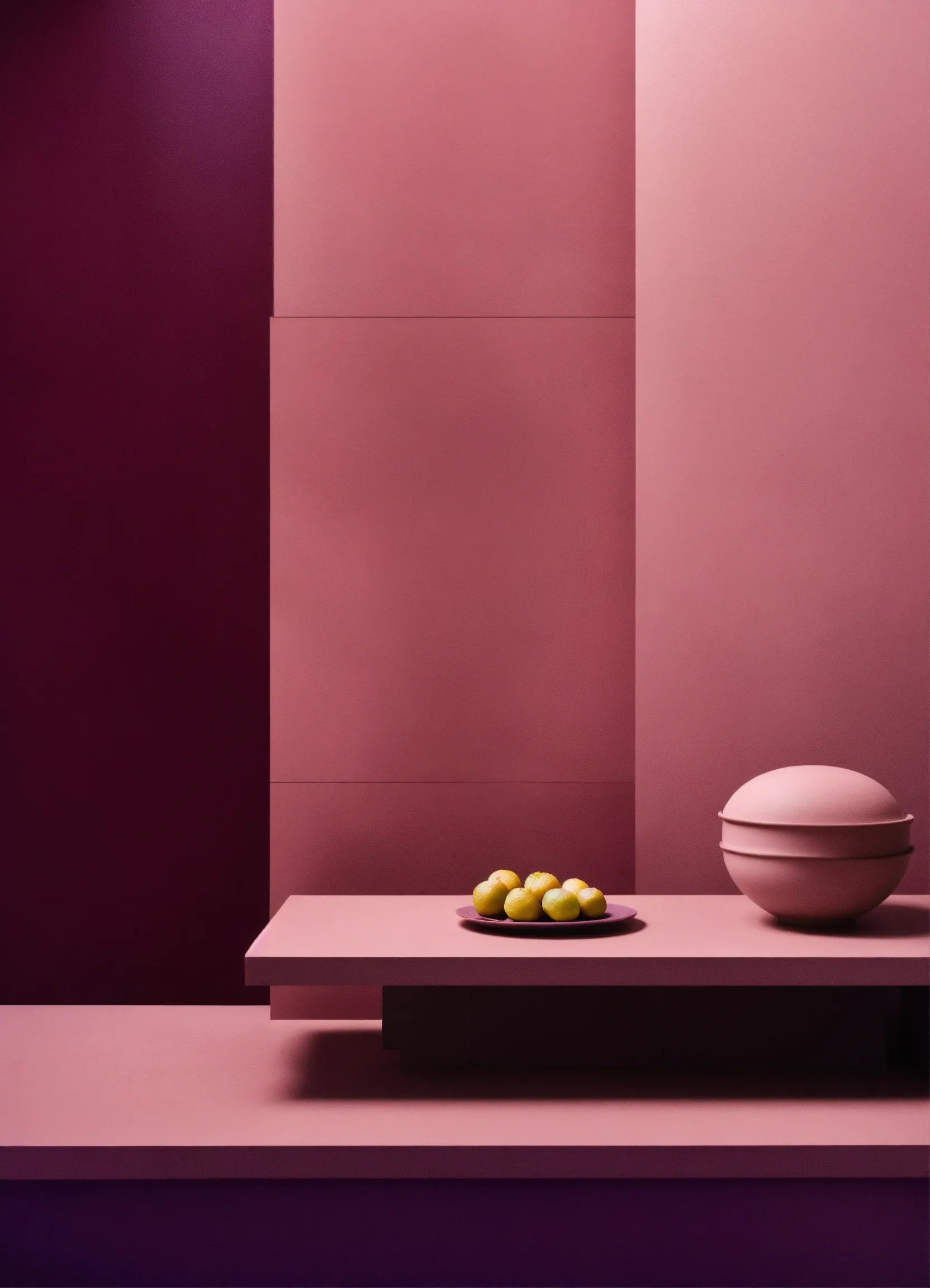 Minimalist living space with natural textures